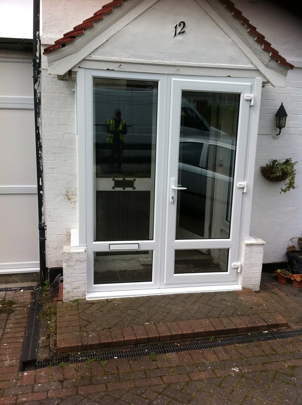 uPVC French doors fitted as front entrance in Brentford