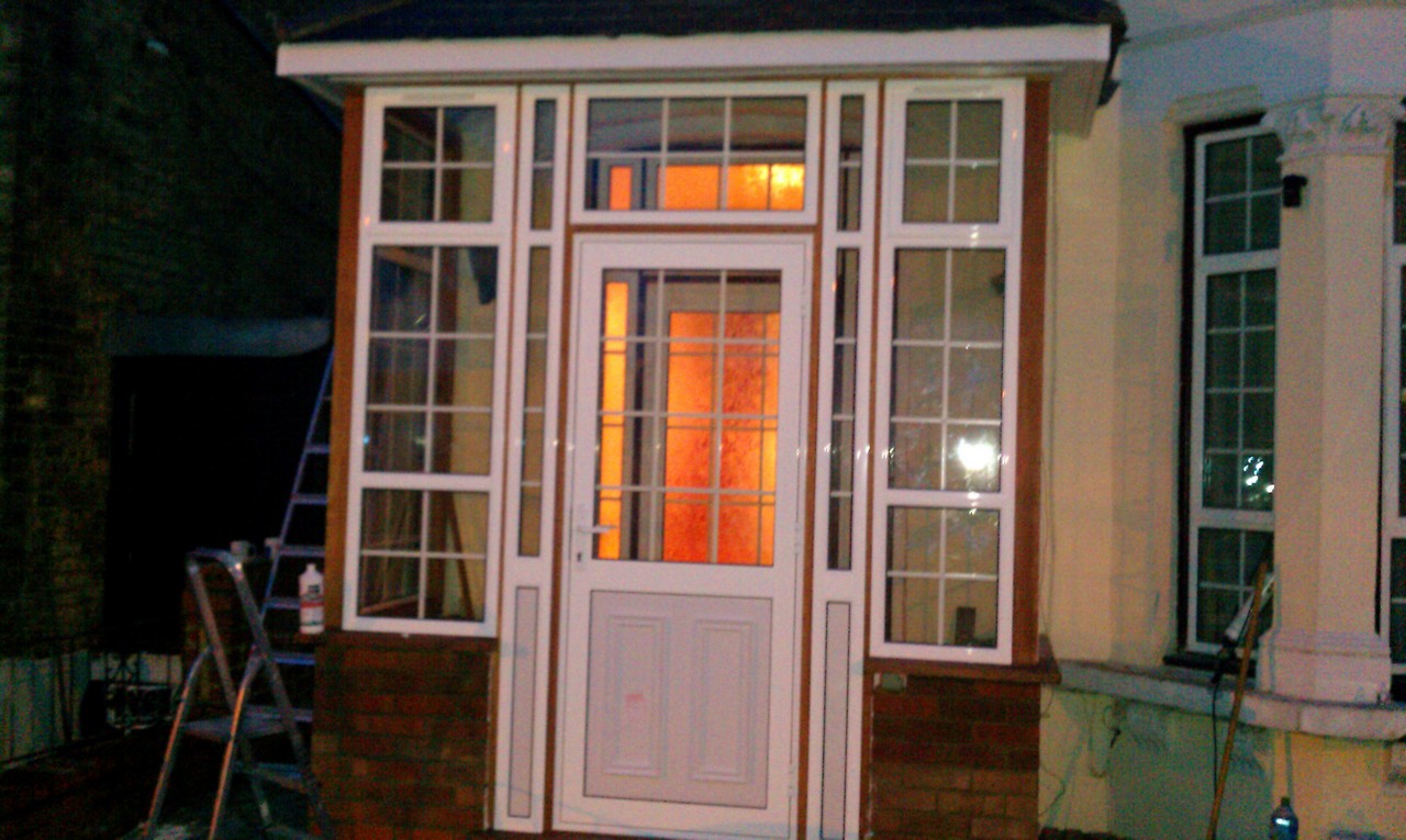 uPVC porch with Georgian bar glazing installed in Brentford